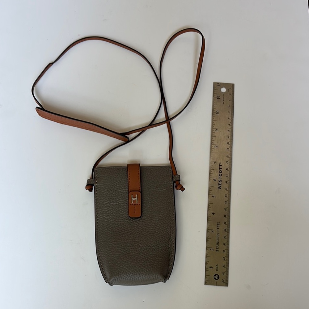 Gray and Brown Leather Belt Bags with Minimalist Design